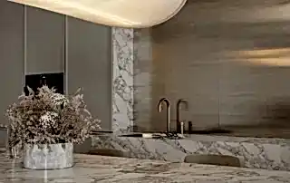 mermersa beyaz mermer tezgah mutfak