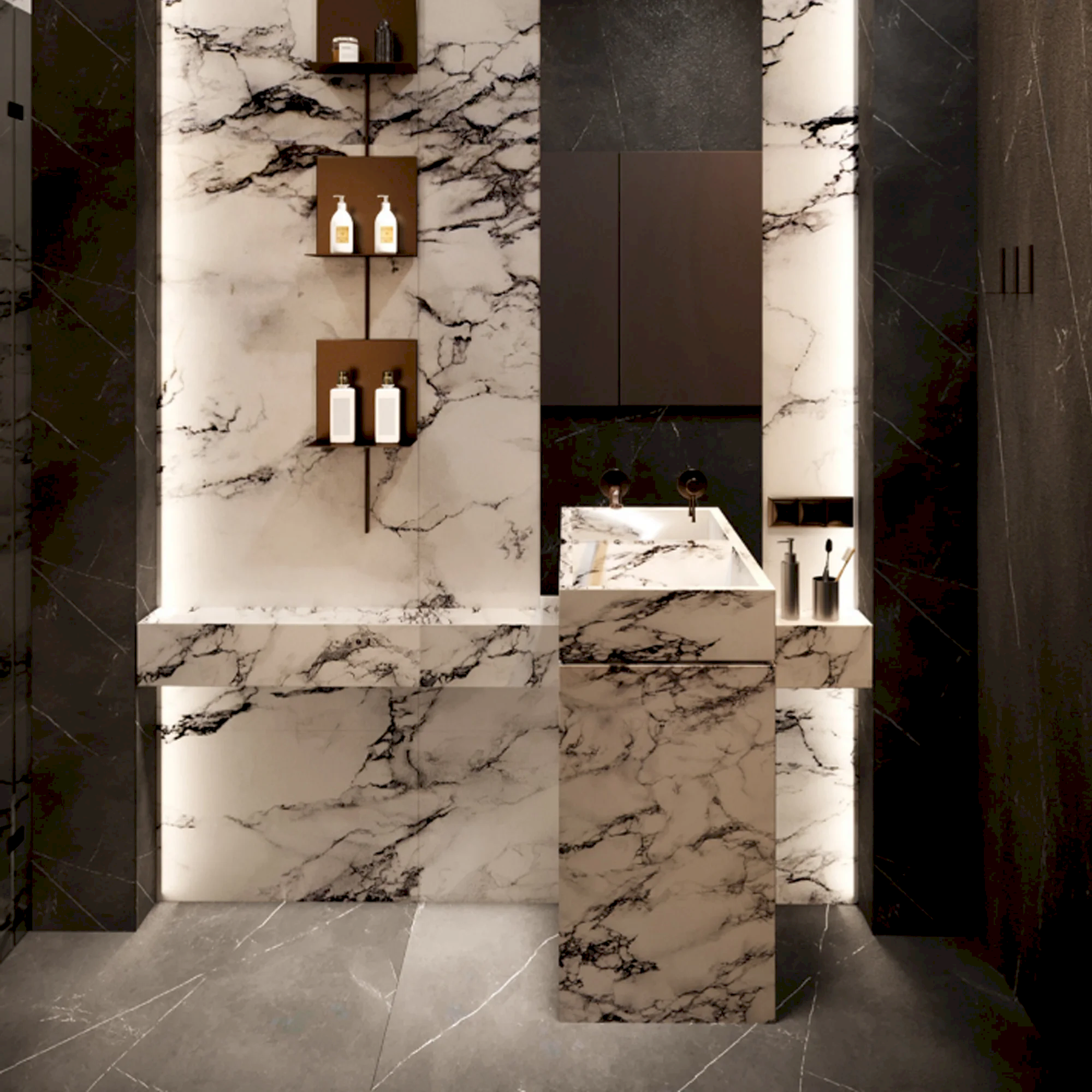 mermer banyo tezgahı