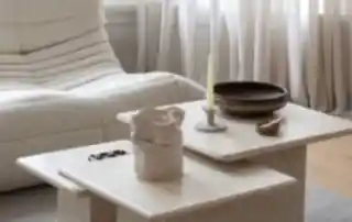 bej mermer orta sehpalar