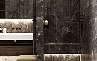 siyah mermer banyo tasarim